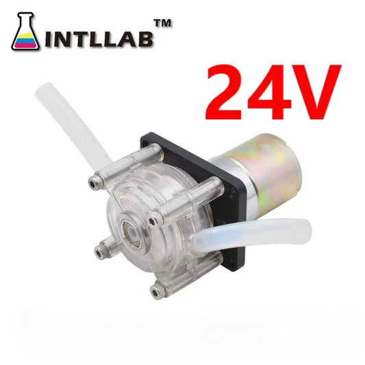 INTLLAB DIY Peristaltic Dosing Pump 24V DC - Quiet, High Flowrate for Lab