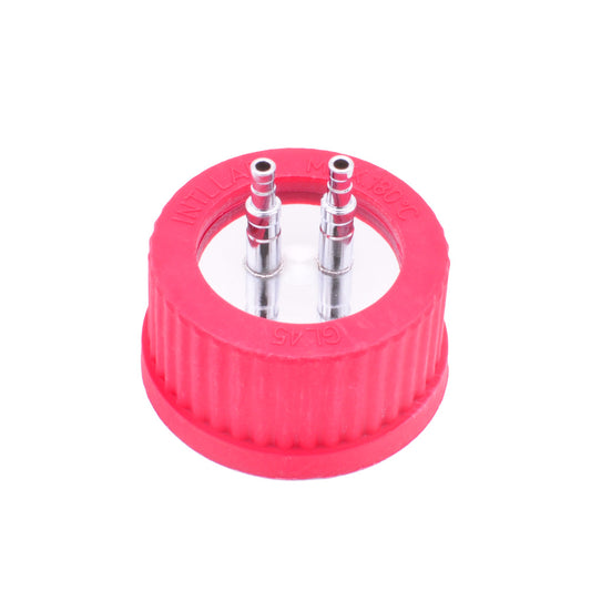INTLLAB GL 45-S2 Solid Top Caps - Chemical Resistant PP Lids with Seal Rings for Lab Bottles